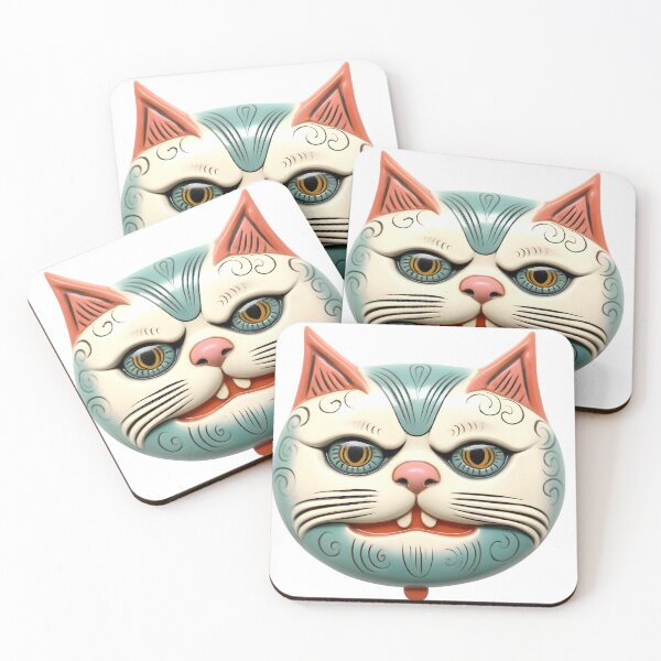 Item preview, Retro Kitschy Cat Heads designed and sold by KittyStampedeCo.