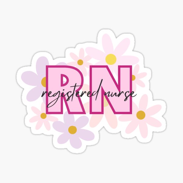 floral name badge reel for nurse, PCT, LVN, PA