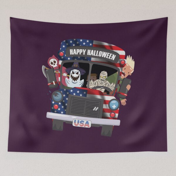 Item preview, happy halloween bus 	 Party people	 designed and sold by tcrivbxdol42.