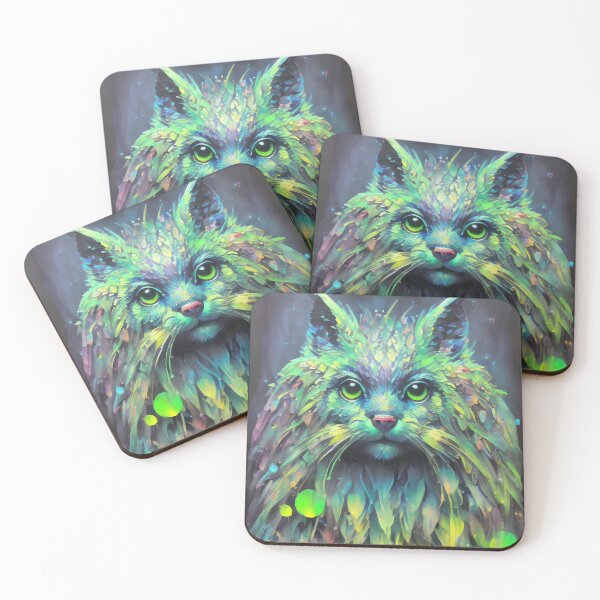 Item preview, Abstract Mystical Cat Fantasy Art designed and sold by Sandy Richter.