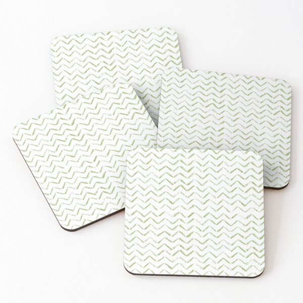 Item preview, Natural brush moss green chevron pattern designed and sold by Allison Duffy.