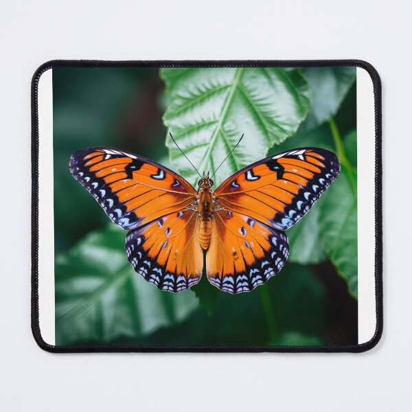 Item preview, butterfly colorful on plant leaf designed and sold by boldbrushstroke.