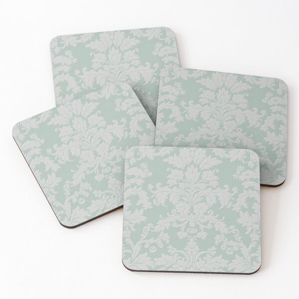Item preview, Seafoam Green Botanical Damask designed and sold by Monochrome-Dog.