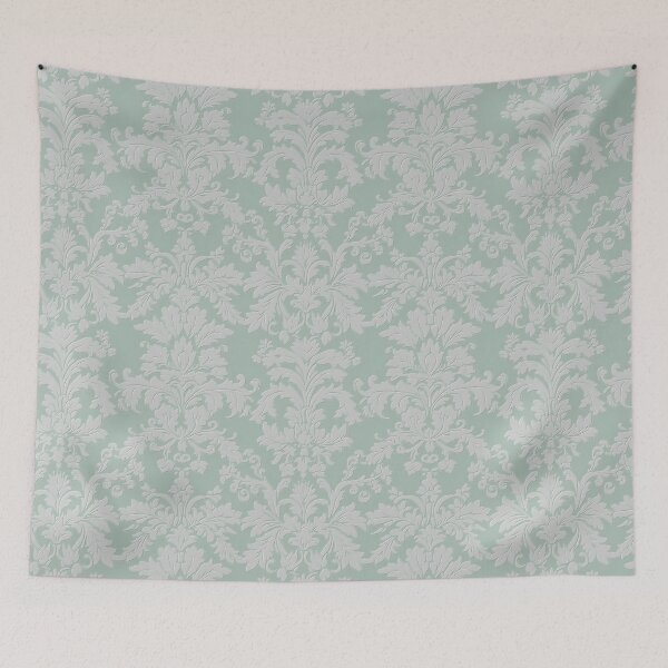 Item preview, Seafoam Green Botanical Damask designed and sold by Monochrome-Dog.