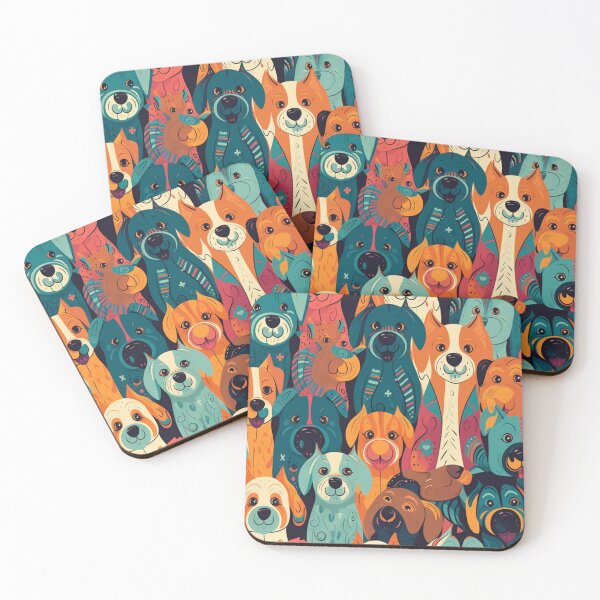 Item preview, Happiness is Happy Dogs Funny and Sweet Seamless Smiling Doggies Design designed and sold by JoyOfHopeStore.