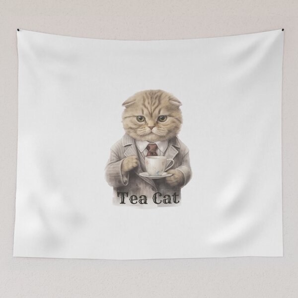 Aperçu de l'œuvre Chat de thé Scottish Fold créée et vendue par Cat & Puppy.