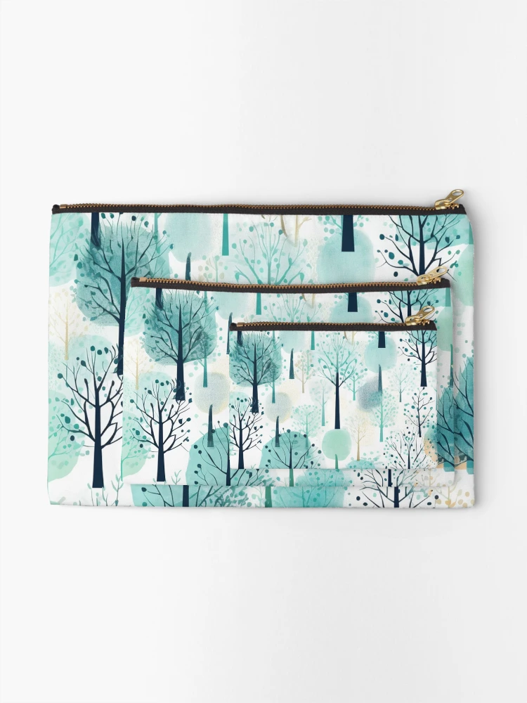 Thumbnail 2 of 4, Zipper Pouch, Winter Trees designed and sold by InfinityPattern.