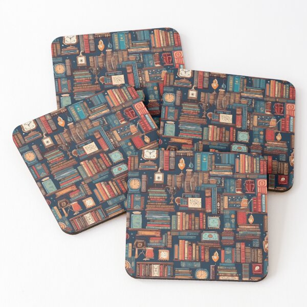 Item preview, Vintage bookstore all over pattern designed and sold by BVDigitalArt.