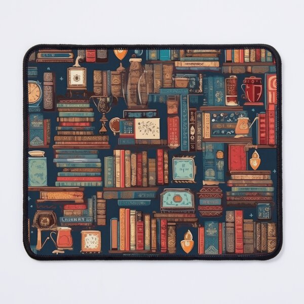 Item preview, Vintage bookstore all over pattern designed and sold by BVDigitalArt.