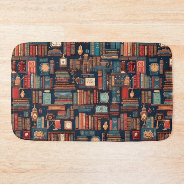 Item preview, Vintage bookstore all over pattern designed and sold by BVDigitalArt.