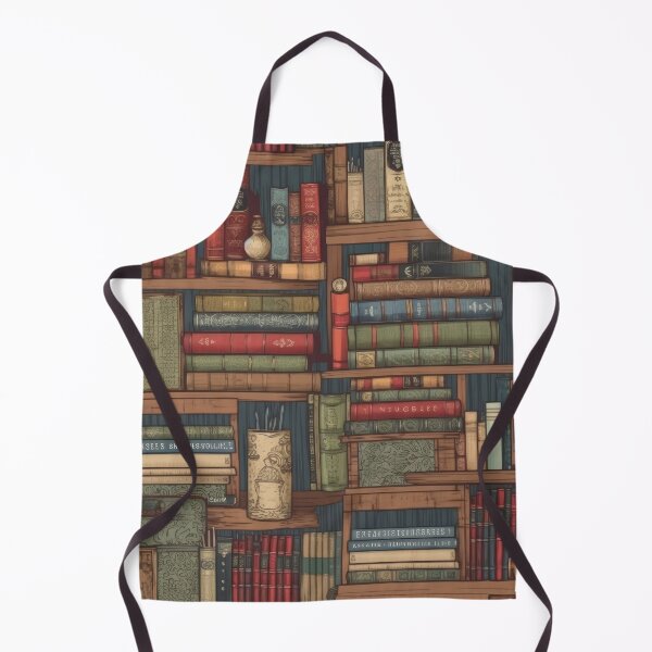 Item preview, Antique bookshelf all over pattern designed and sold by BVDigitalArt.