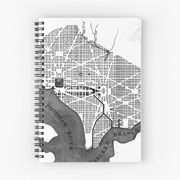 Item preview, Vintage Map of Washington D.C. (1793) BW  designed and sold by BravuraMedia.