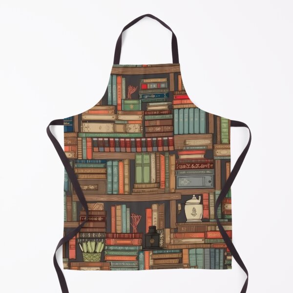 Item preview, Retro bookshelf all over pattern designed and sold by BVDigitalArt.