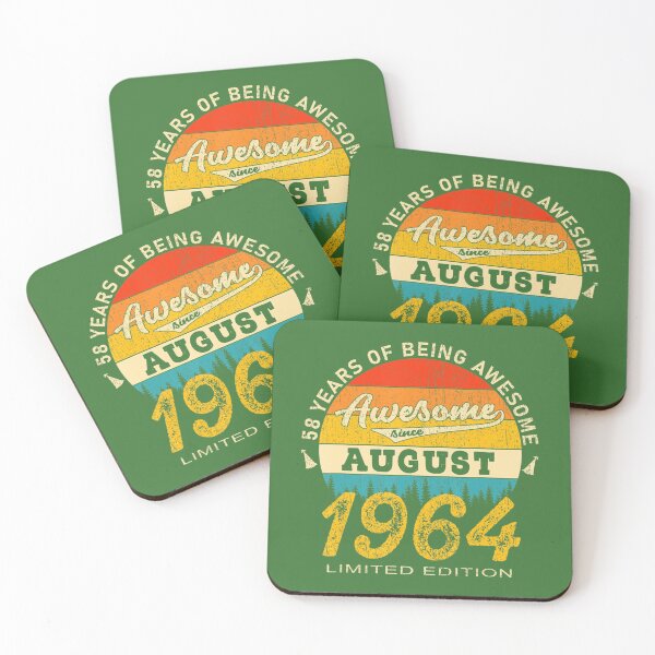 Item preview, 58 Year Old Awesome Since August 1964 	 58th Birthday 	 DM87677	 designed and sold by uvkfftyu89.