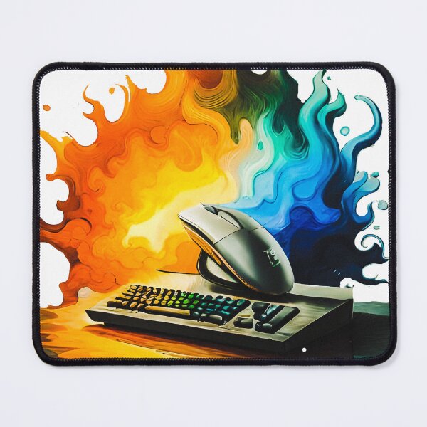 Item preview, Watercolor Style Flaming Mouse And Keyboard designed and sold by OutOfTheBoxArt1.