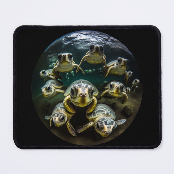 Item preview, Aqua Encounter: Up Close with a Mesmerizing Turtle Parade designed and sold by luvablelifeform.