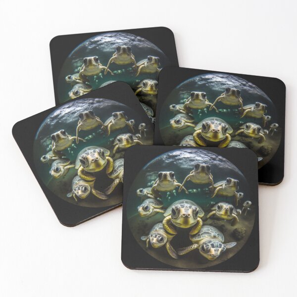 Item preview, Aqua Encounter: Up Close with a Mesmerizing Turtle Parade designed and sold by luvablelifeform.