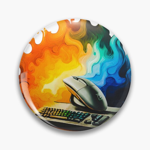 Item preview, Watercolor Style Flaming Mouse And Keyboard designed and sold by OutOfTheBoxArt1.