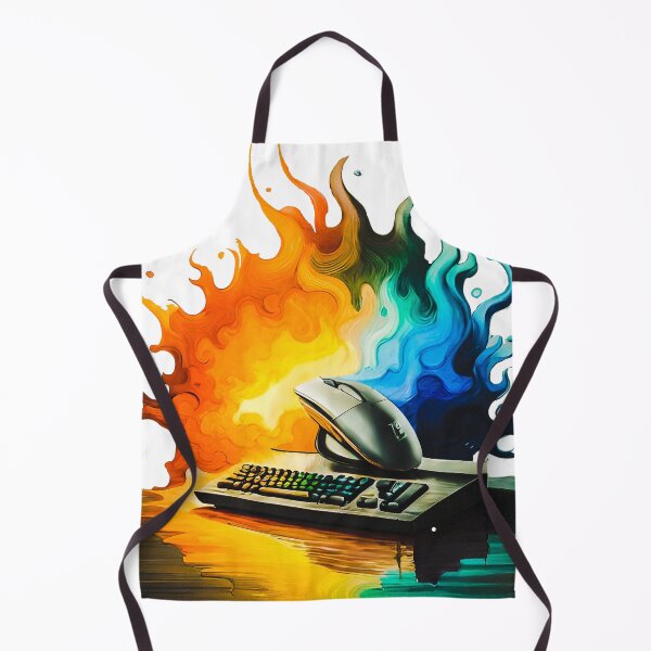 Item preview, Watercolor Style Flaming Mouse And Keyboard designed and sold by OutOfTheBoxArt1.