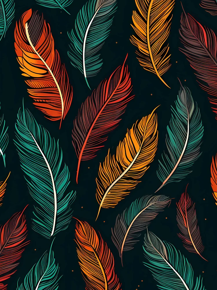 Thumbnail 4 of 4, Samsung Galaxy Phone Case, Colorful Feathers designed and sold by InfinityPattern.