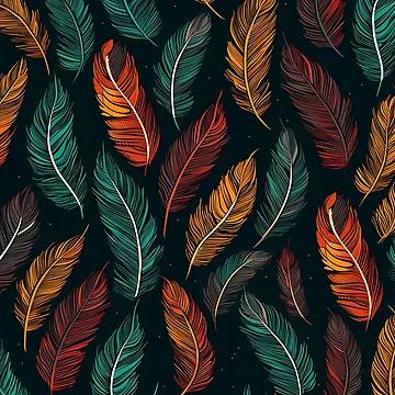 Artwork thumbnail, Colorful Feathers by InfinityPattern