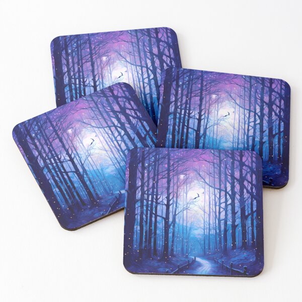 Item preview, Fireflies in a violet forest  designed and sold by SweetWhiskers.