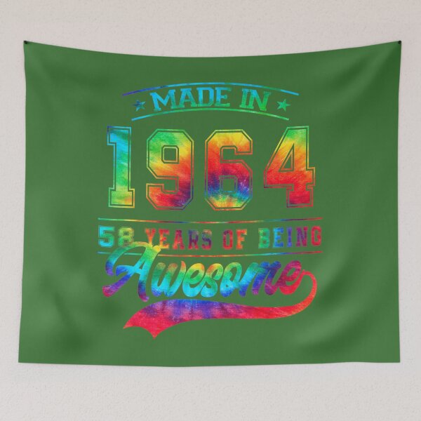 Item preview, 58 Years Old 58th Birthday 1964 Tie Dye Awesome 	 	 designed and sold by uvkfftyu89.