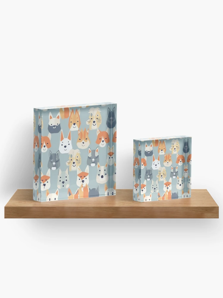 Thumbnail 3 of 5, Acrylic Block, Foxy Pattern designed and sold by InfinityPattern.