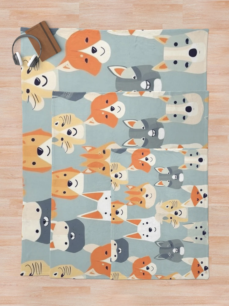 Thumbnail 5 of 6, Throw Blanket, Foxy Pattern designed and sold by InfinityPattern.