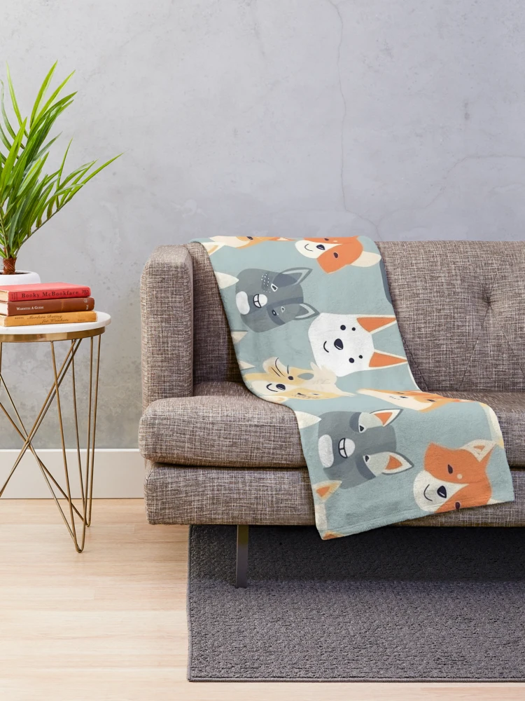 Thumbnail 2 of 6, Throw Blanket, Foxy Pattern designed and sold by InfinityPattern.