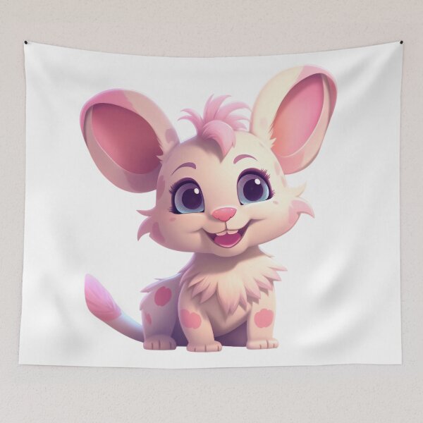 Item preview, cute little pink creature - Different logo size, position? Email me - designed and sold by Picture-Art.