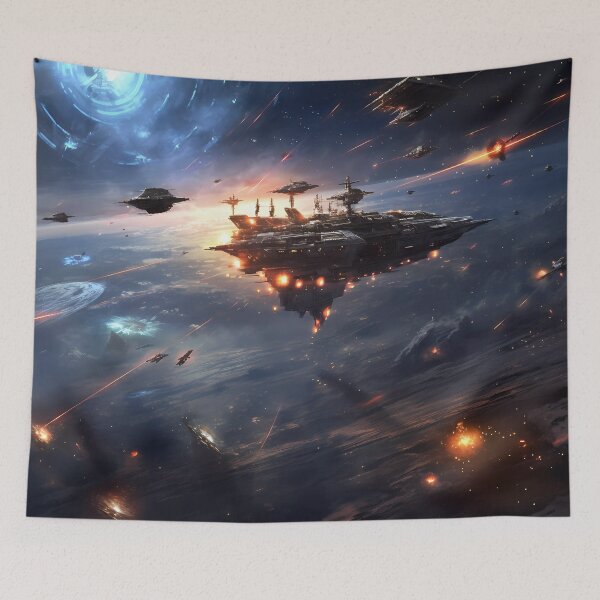 Item preview, Low orbit Space battle, Galactic Cruiser Defending Terra designed and sold by SweetWhiskers.