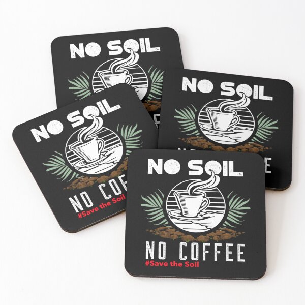 Item preview, No soil no coffee       designed and sold by DotsAndPaper.