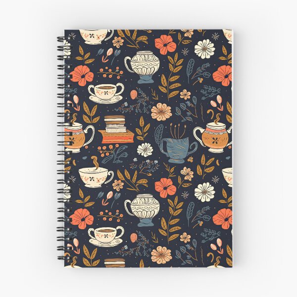 Artikelvorschau, Handgezeichnete skurrile Blumen, Bücher und Tee entworfen und verkauft von BVDigitalArt.