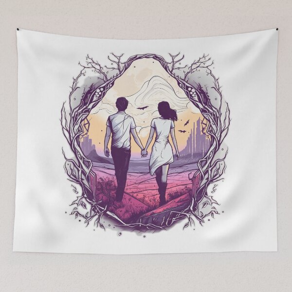 Item preview, a man and a woman walking through a field - Different logo size, position? Email me - designed and sold by Picture-Art.