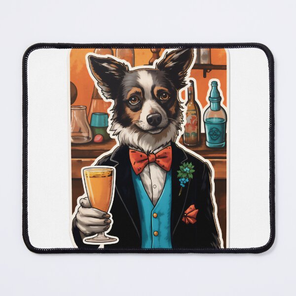 Item preview, Bartender Dog designed and sold by CrittersHub.