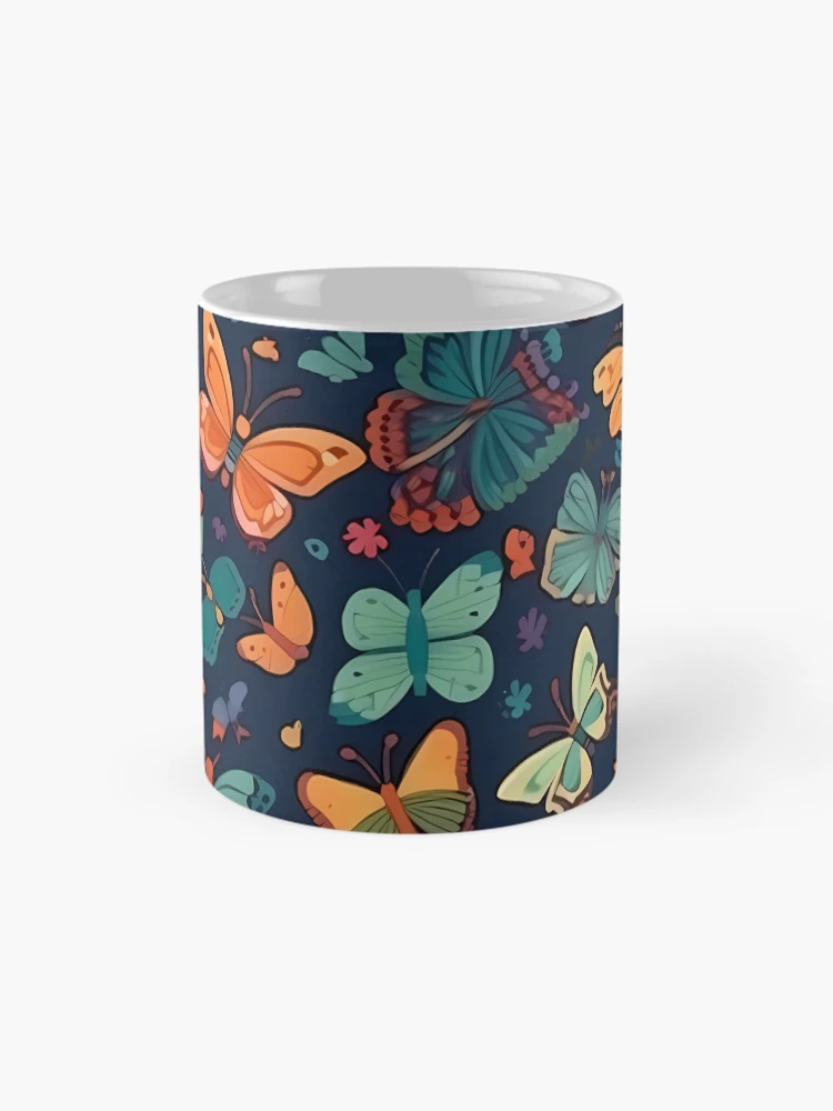 Thumbnail 4 of 6, Coffee Mug, Butterflies Pattern designed and sold by InfinityPattern.