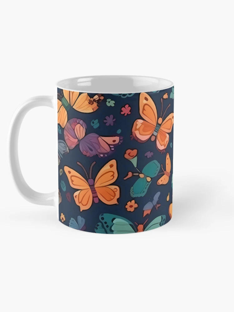 Thumbnail 5 of 6, Coffee Mug, Butterflies Pattern designed and sold by InfinityPattern.