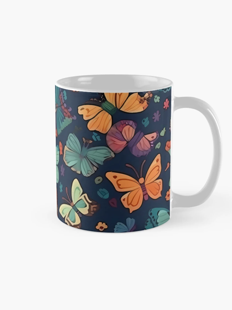 Thumbnail 3 of 6, Coffee Mug, Butterflies Pattern designed and sold by InfinityPattern.