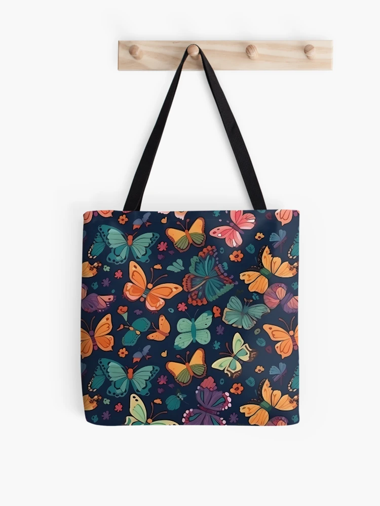 Thumbnail 1 of 2, Tote Bag, Butterflies Pattern designed and sold by InfinityPattern.