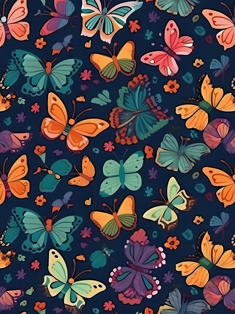 Thumbnail 5 of 5, A-Line Dress, Butterflies Pattern designed and sold by InfinityPattern.