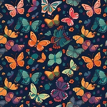 Artwork thumbnail, Butterflies Pattern by InfinityPattern