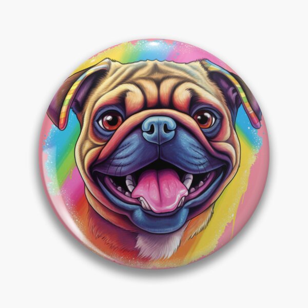 Item preview, Joyful Paws: Watercolor Rainbow Pug designed and sold by Project-Firefly.