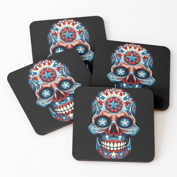 Item preview, 4th of July Patriotic Candy Skull designed and sold by TheeDigitalDen.