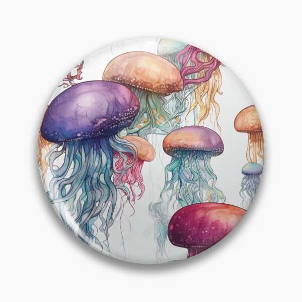 Item preview, Jellyfish Serenade: Tranquility in Watercolor Jellyfish Enchantment: Watercolor Art of Peaceful Marine Life  designed and sold by Project-Firefly.