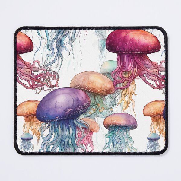Item preview, Jellyfish Serenade: Tranquility in Watercolor Jellyfish Enchantment: Watercolor Art of Peaceful Marine Life designed and sold by Project-Firefly.