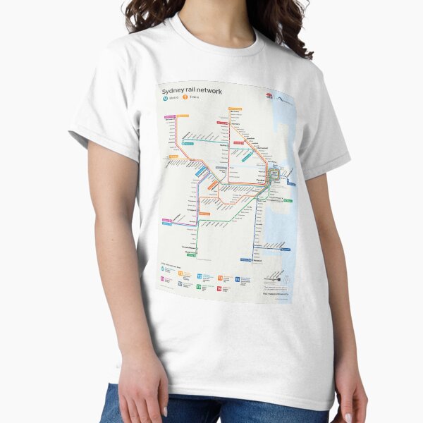 Vista previa del artículo con la obra «Mapa de trenes de Sídney», diseñado y vendido por woodenorigami.