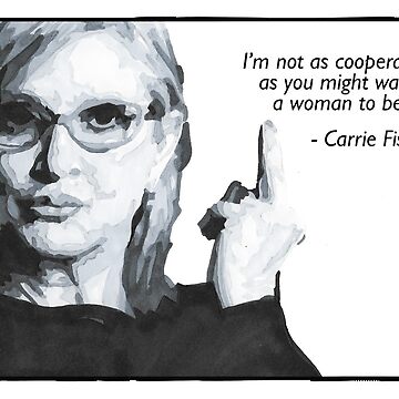 Carrie Fisher Q-Tip Quote Travel Mug by friskynotebook