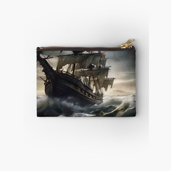 Item preview, A pirate ship sailing across the rough sea designed and sold by Good Candy.