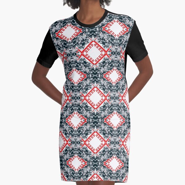 pattern, design, tracery, weave, ornament, decor, garniture Graphic T-Shirt Dress